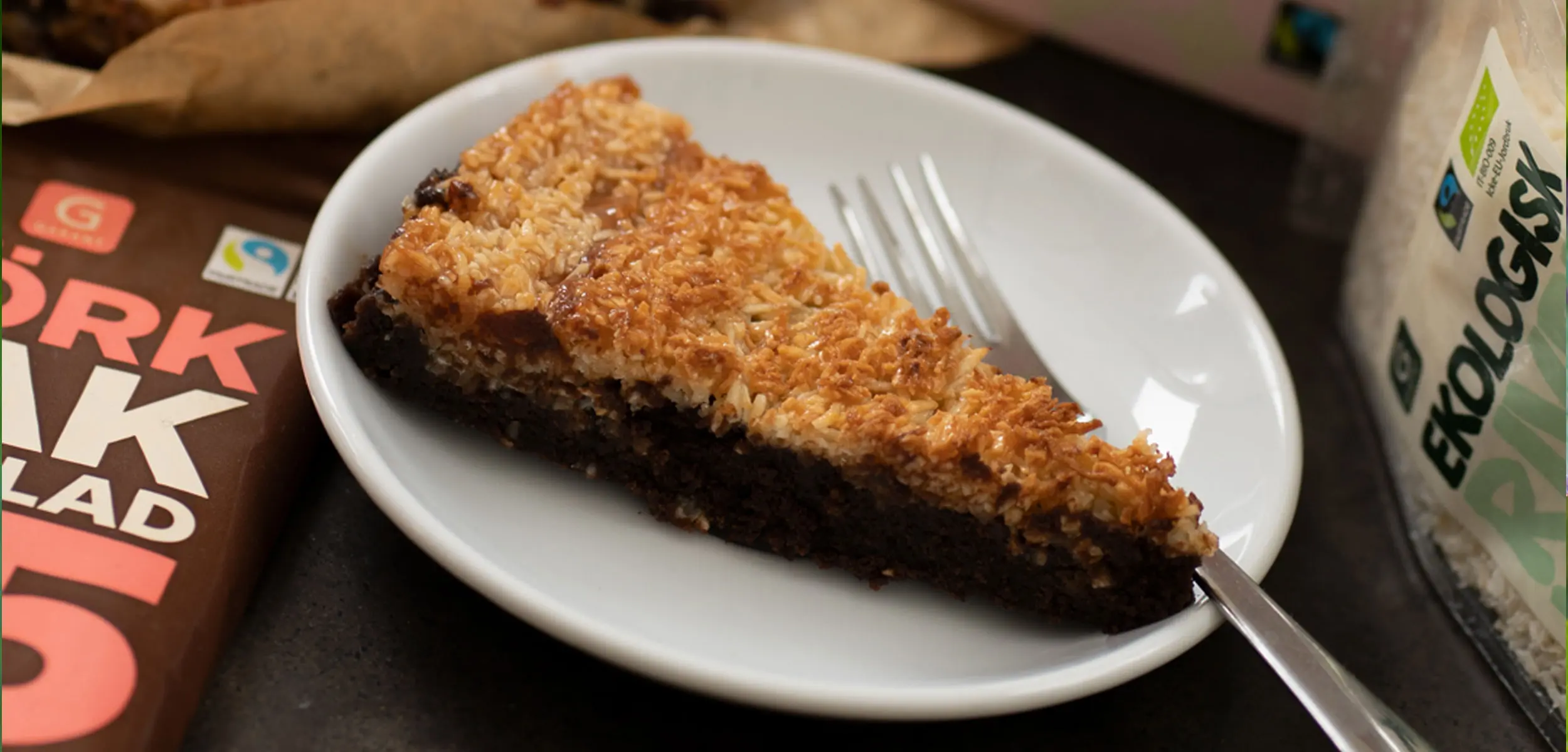 Recept: Kladdkaka med toscatäcke